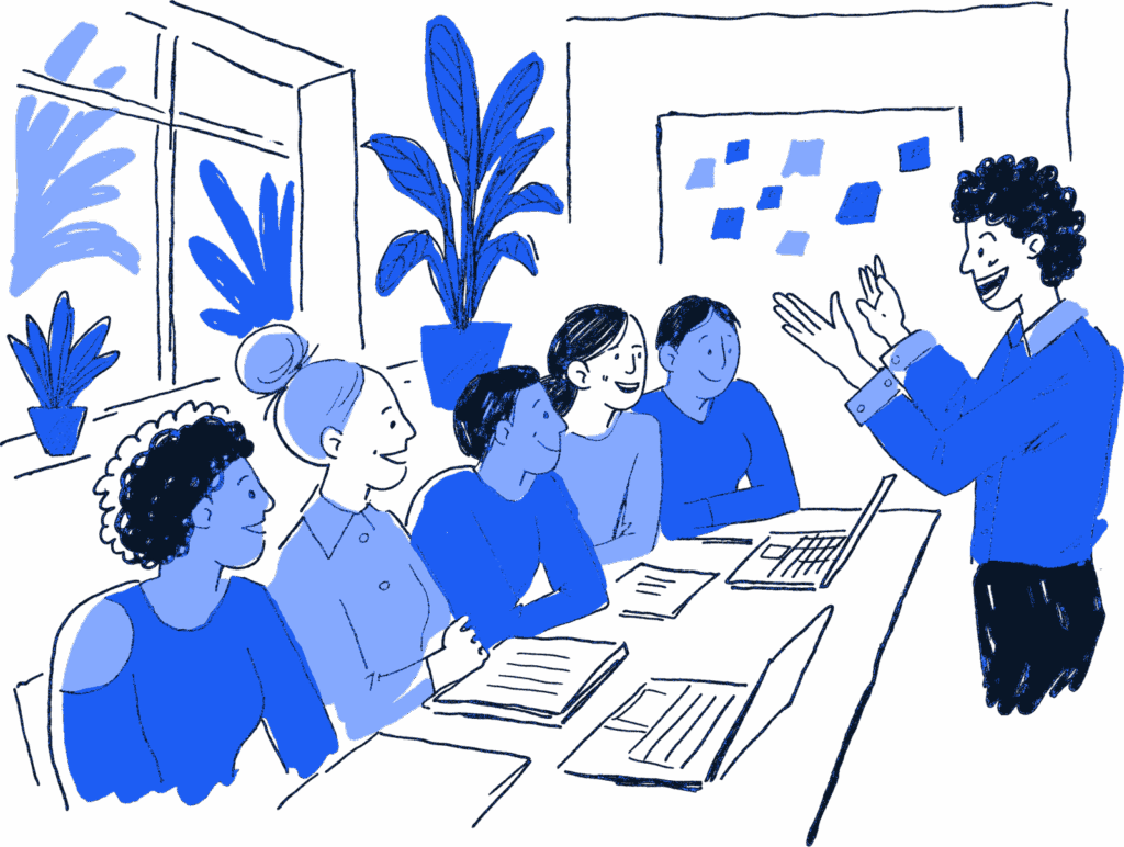 The VA4REI leadership team in a working session