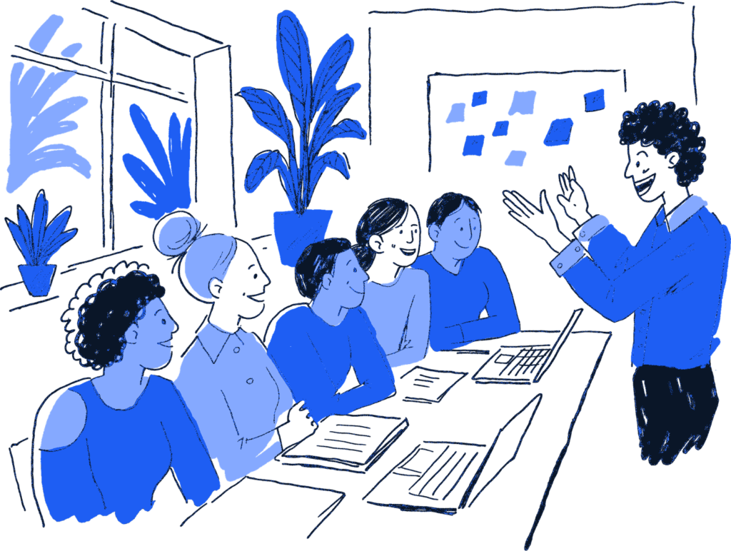The VA4REI leadership team in a working session